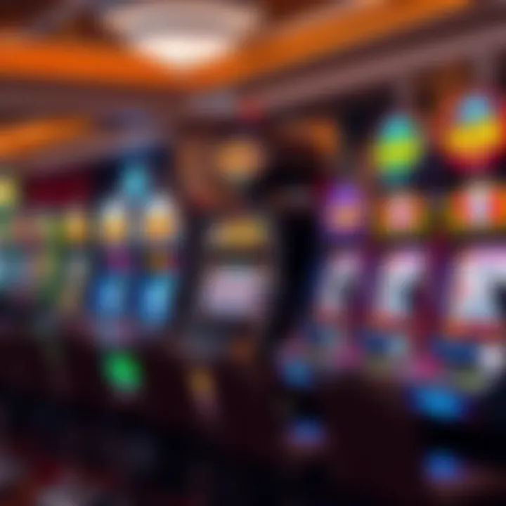 Group of classic and modern slot machines