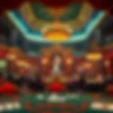 Illustration of a regal casino setting with elegant decor