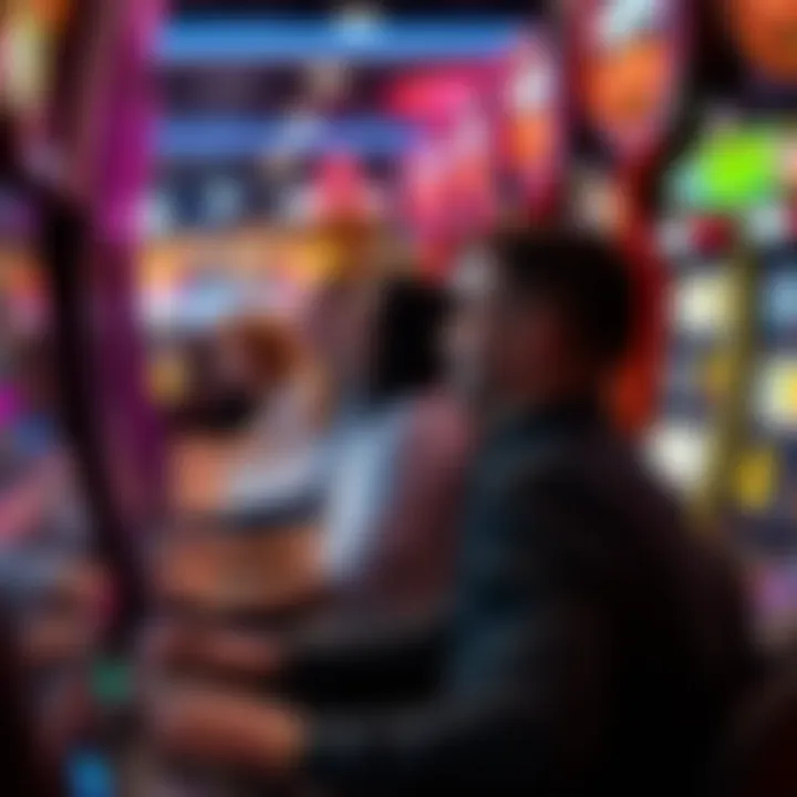 Players Engaged with Slotzilla Machines A close-up of Slotzilla machines with players engaged