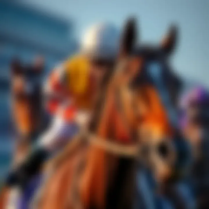 Jockey's Skill in Action Close-up of a jockey guiding a horse