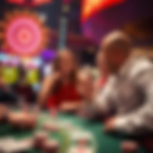 Casino Gaming Excitement Dynamic casino gaming scene showcasing excitement and strategy