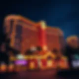 Luxurious Casino Hotel Night View Luxurious casino hotel view at night