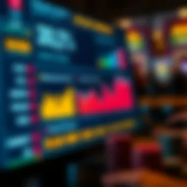 Insights into Online Gambling Trends A close-up view of a computer screen displaying online gambling statistics