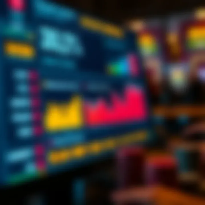 Insights into Online Gambling Trends A close-up view of a computer screen displaying online gambling statistics