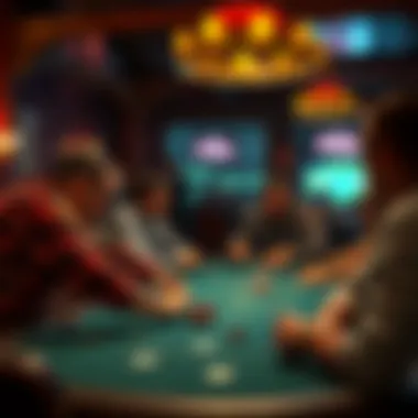 Strategic Gameplay at The Lodge Players engaged in a strategic game at one of the tables in The Lodge