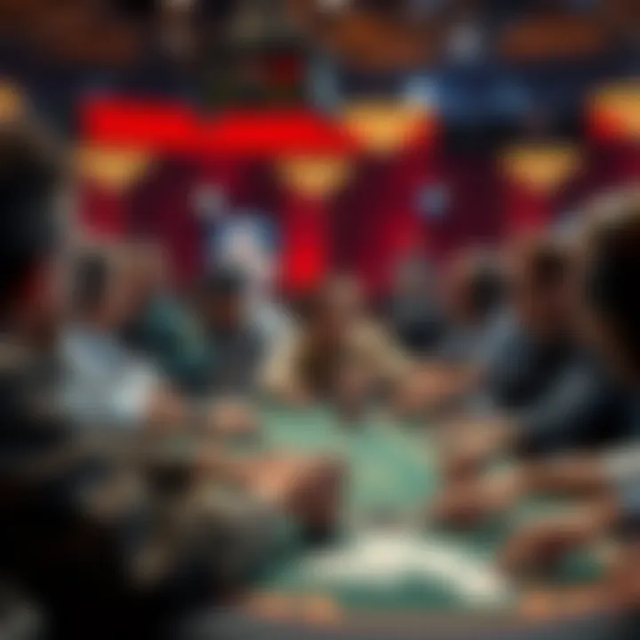 Tournament Excitement and Viewer Engagement A vibrant community of poker enthusiasts watching a tournament broadcast