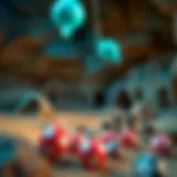 Prehistoric Landscape with Cave Art A prehistoric landscape depicting ancient cave paintings