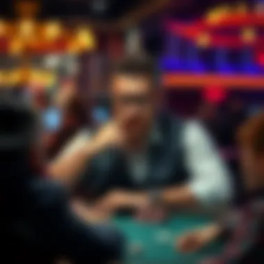 Strategic Thinking in Online Gambling A strategic player contemplating their next move in an online betting scenario