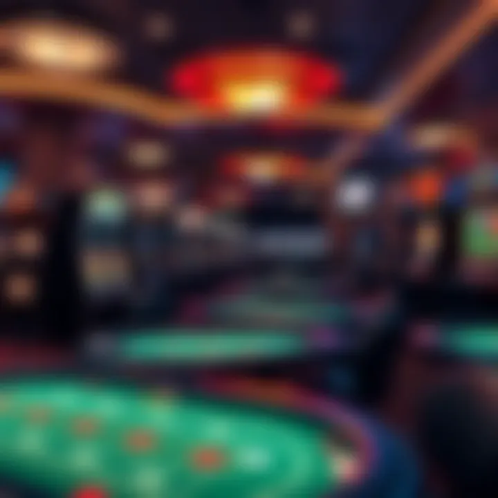 Gaming Experience at VictoryLand Exciting gaming floor filled with slot machines and poker tables