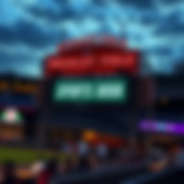 Overview of Wrigley Field Featuring Sports Book Overview of Wrigley Field with sports book sign in view